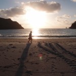 ウミガメロードと夕方